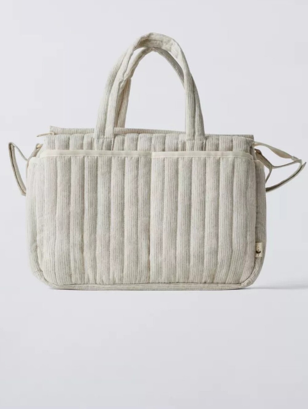 NWOT Zara Quilted Cream And Striped Baby Bag